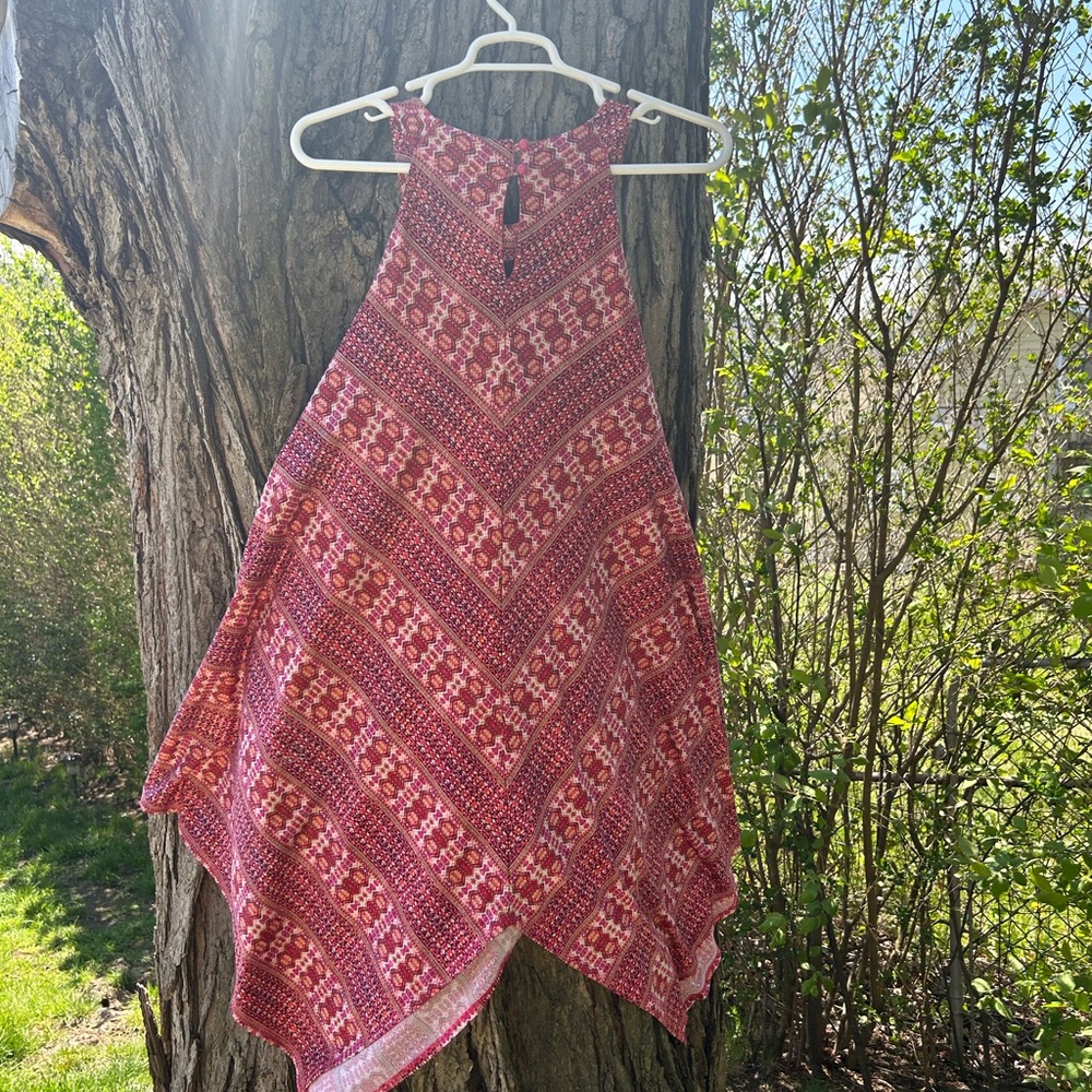 GNW Pink and Red Halter Dress